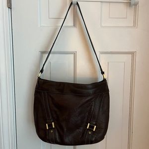 Dark Brown leather shoulder bag